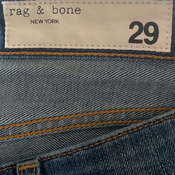 Rag & Bone Dre Low-Rise Slim Boyfriend Blue Jeans Size 29 - Picture 6 of 7